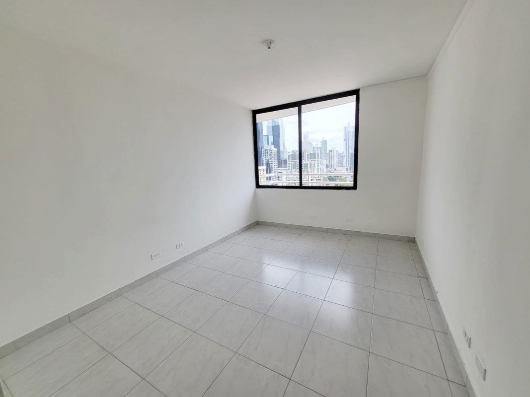 Empty modern bedroom bright with large window PH Brisas Obarrio Panama City
