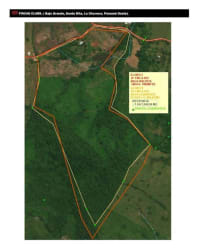 Satellite image showing large acreage divisions of rural Clark Farms property Santa Rita with natural features