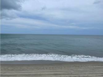 Multiple terrace balconies and lush tropical gardens in beachfront estate Santa Clara Coclé Panama