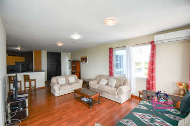 View of massive saltwater lagoon pool at Playa Blanca Resort Panama