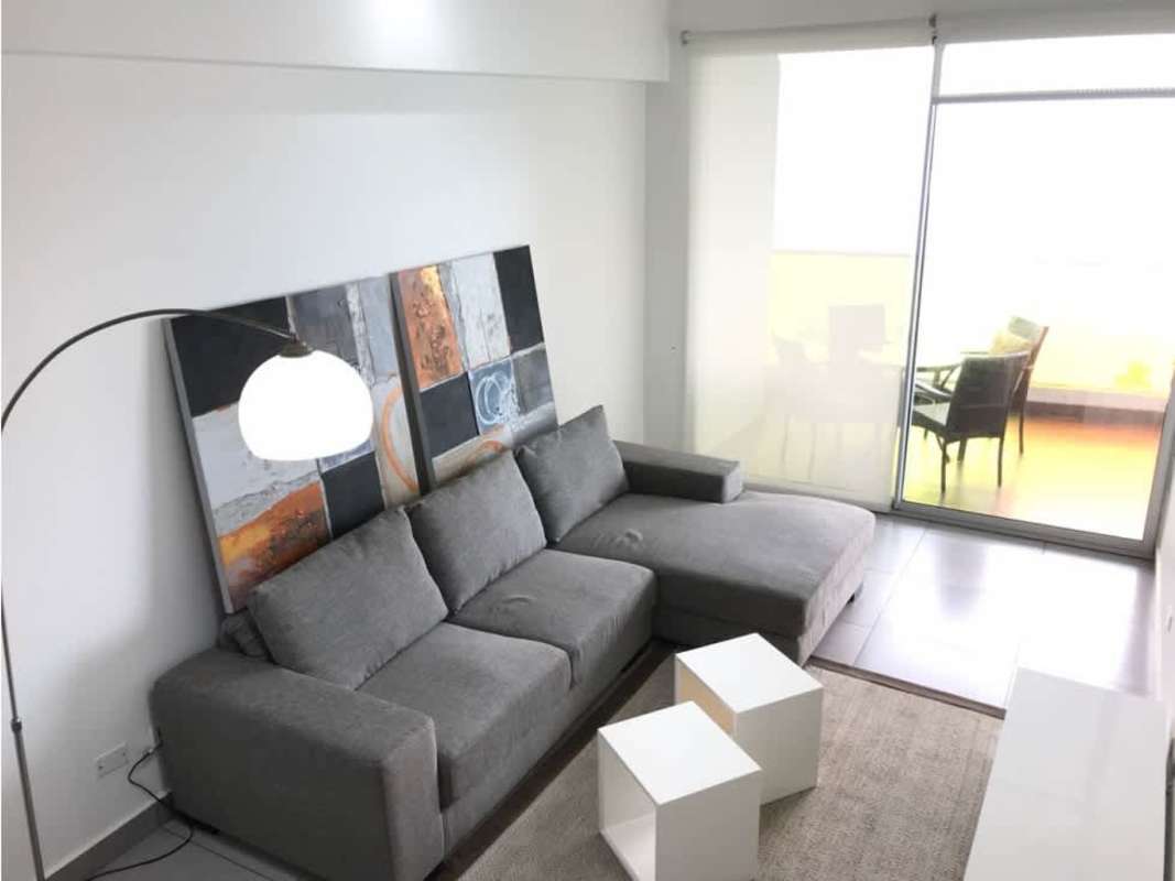 Second bedroom with city skyline view at PH Element Avenue Balboa Panama