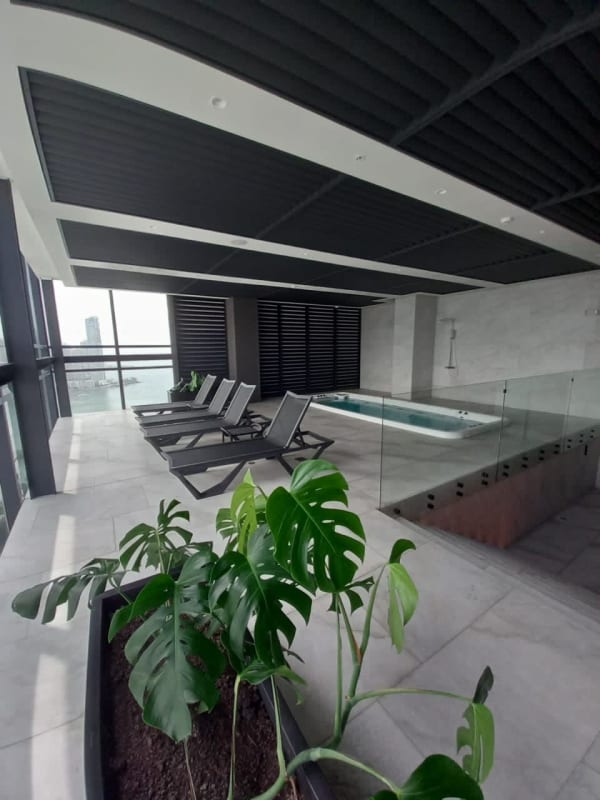 Indoor spa pool and jacuzzi luxury amenity at PH Nuovo by Armani Casa Panama