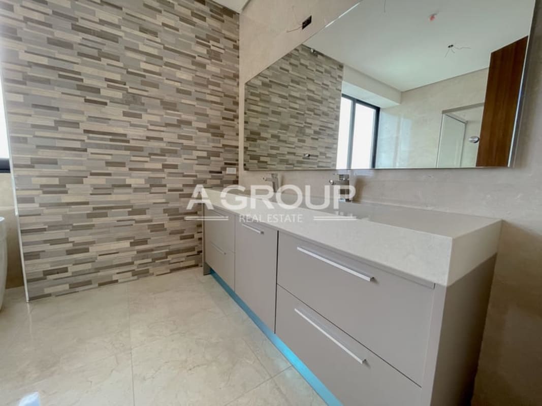Luxury bathroom with vanity, glass shower in PH Matisse Costa del Este Panama City