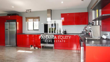 Loft style master bedroom suite with terrace and outdoor shower mountain views El Copecito Panama