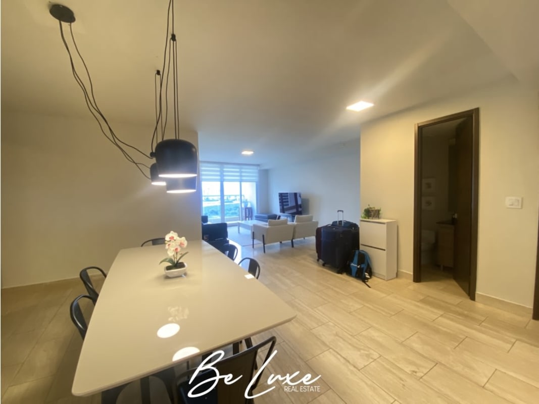 Master bedroom featuring ocean and city views in PH The Regent Costa del Este Panama City