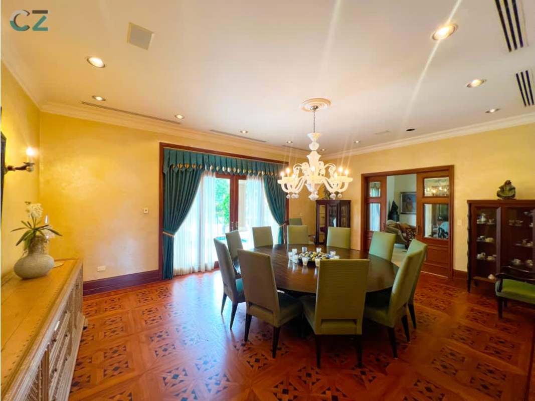 Modern chef kitchen granite counters stainless steel appliances Altos del Golf mansion