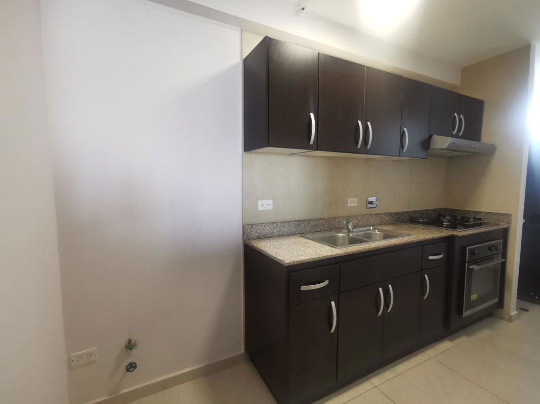 Modern bedroom with tile floors built-in closet and split AC PH Vista Park Panama City