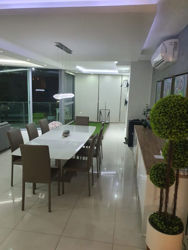 Contemporary kitchen with island, stainless steel appliances at PH Allure at the Park Panama City