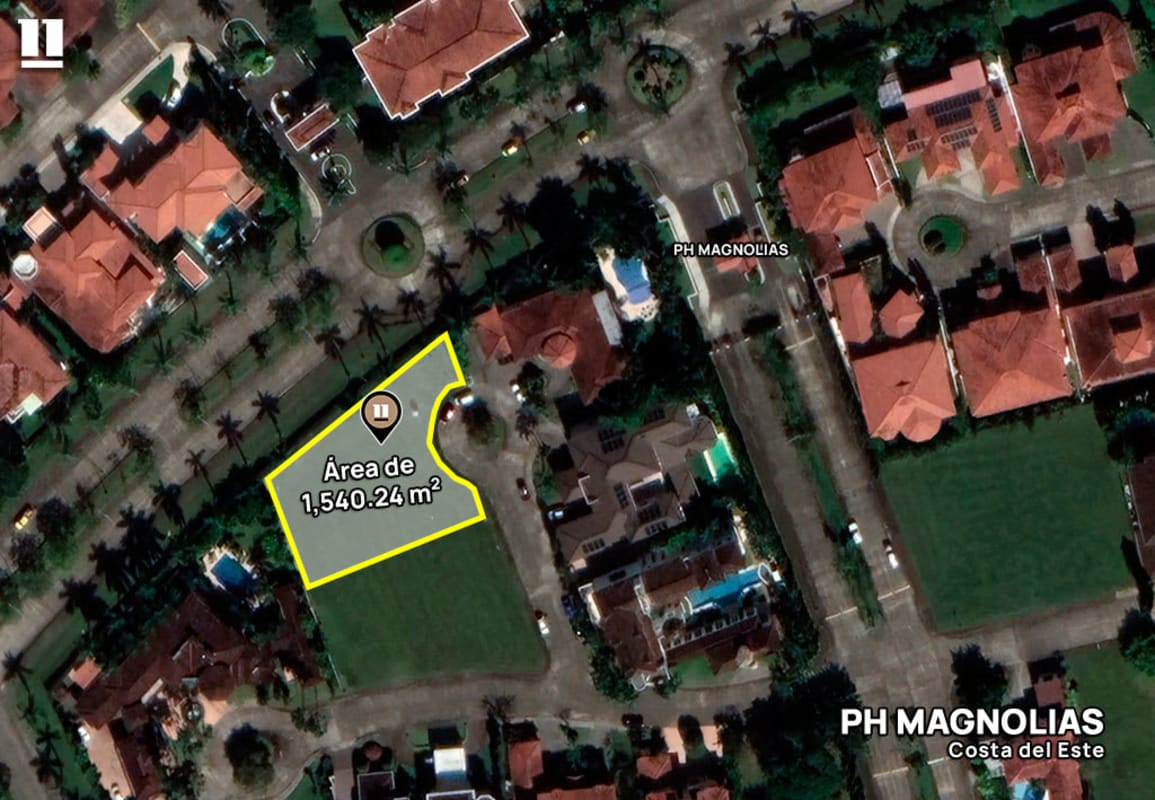 Residential Lot for Sale 1540m² in PH Magnolias Costa del Este