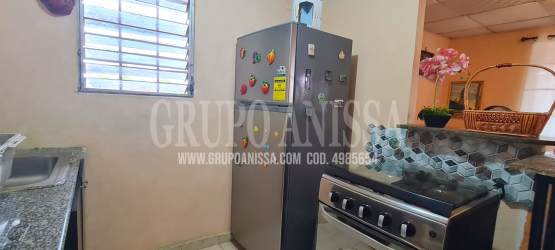 Private covered patio space with wall enclosure family home Panama