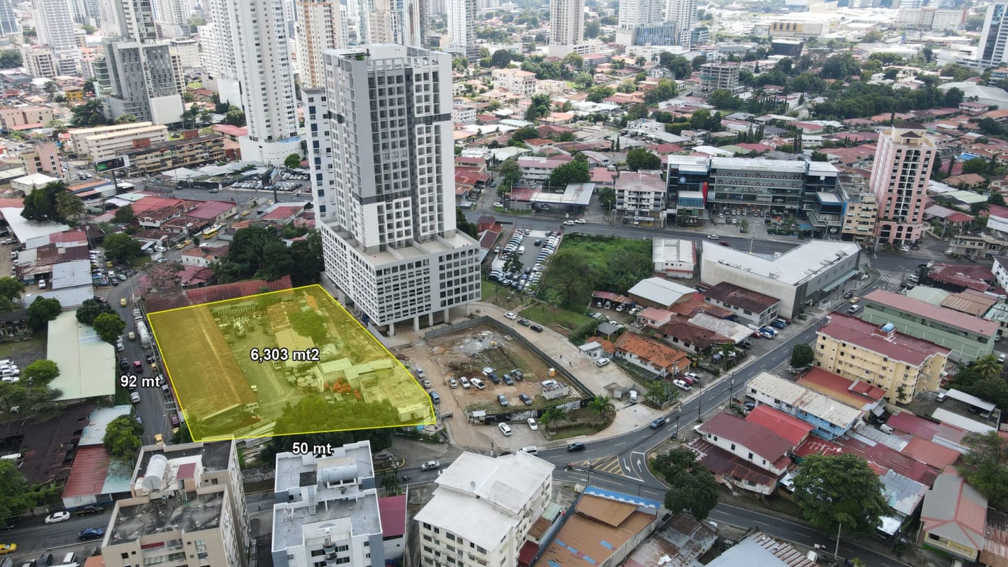 Coco del Mar city land highlight corner Carrasquilla Via Porras development site Panama