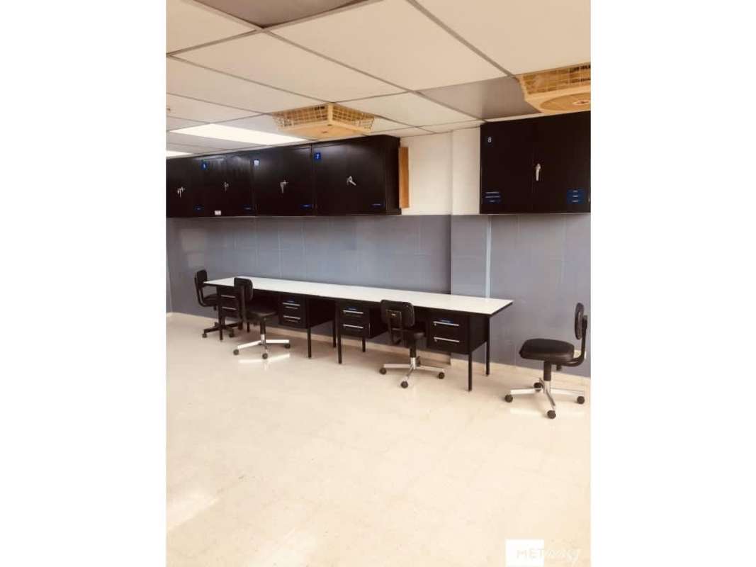Modern office lab workspace with cabinets counters El Dorado Panama