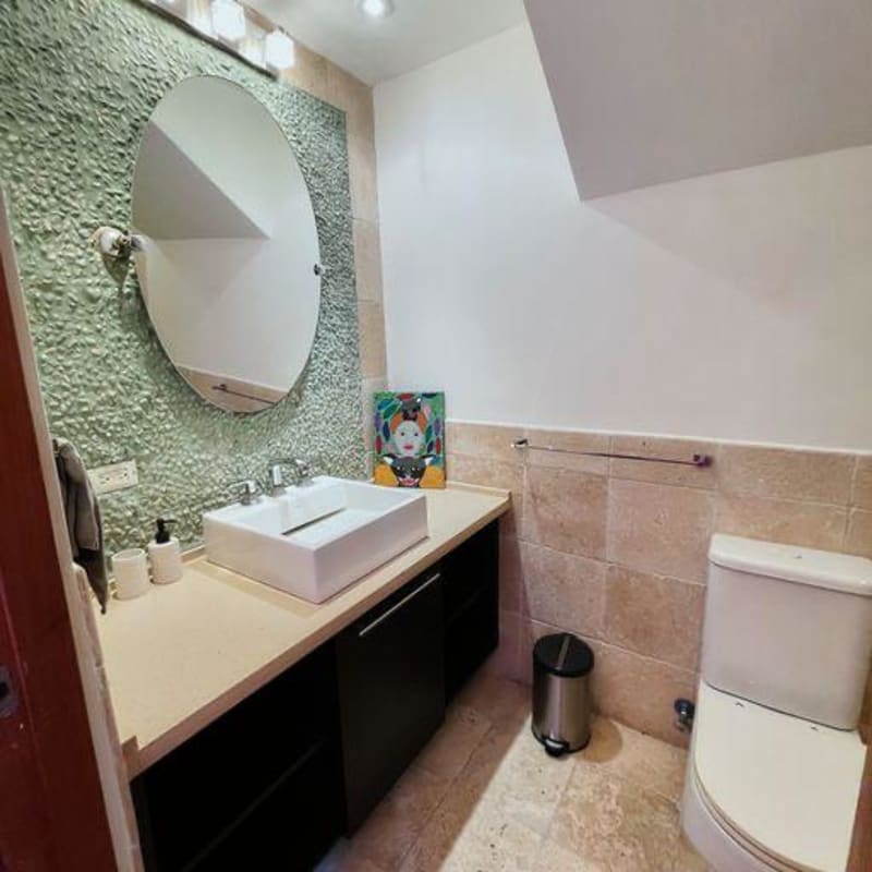 Colorful bohemian style living room with ethnic decor and artisan accents in Casco Viejo PH 4 Casas Panama