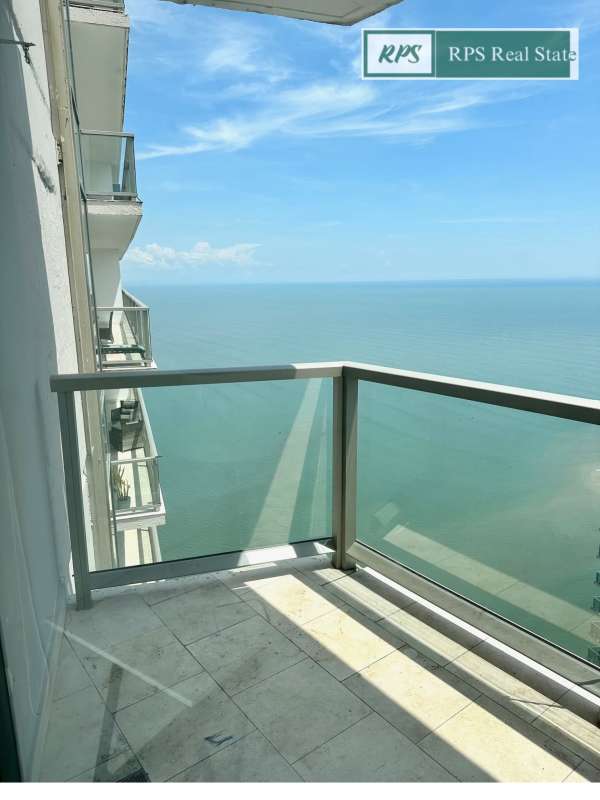 Kitchen with granite countertops, built-in appliances and ocean views Punta Pacifica Panama City