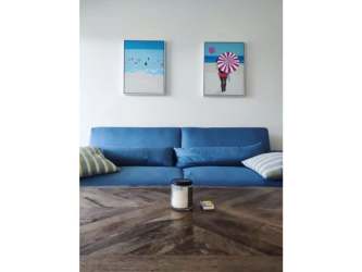 Spacious master bedroom with large window ocean view in furnished Playa Caracol condo Panama