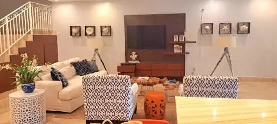 Modern coastal style living space with elegant decor in Buenaventura Panama