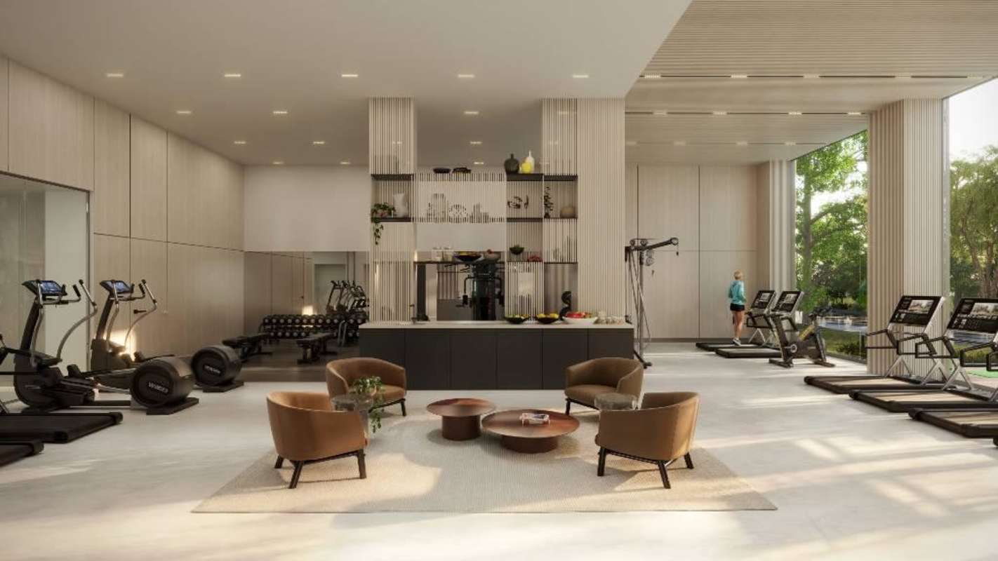 Luxury gym with modern equipment and spa amenities KYTE Tower Panama City