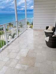 Spacious bathroom with double sink and large mirror Nueva Gorgona condo