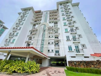 Private Punta Barco Palms beach club and swimming pool surrounded by palm trees Panama beach property