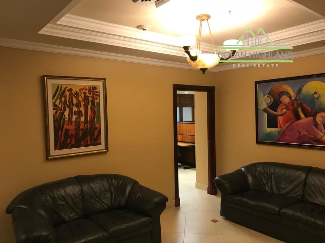 Open-plan cubicle workspace commercial office Punta Pacifica Panama