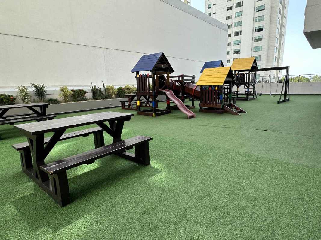 Modern lobby decorated with Christmas theme, stylish furniture and lighting PH Brisa Marina