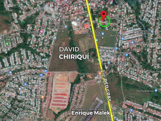 Aerial satellite of David Panama showing Enrique Malek Airport and property location in context