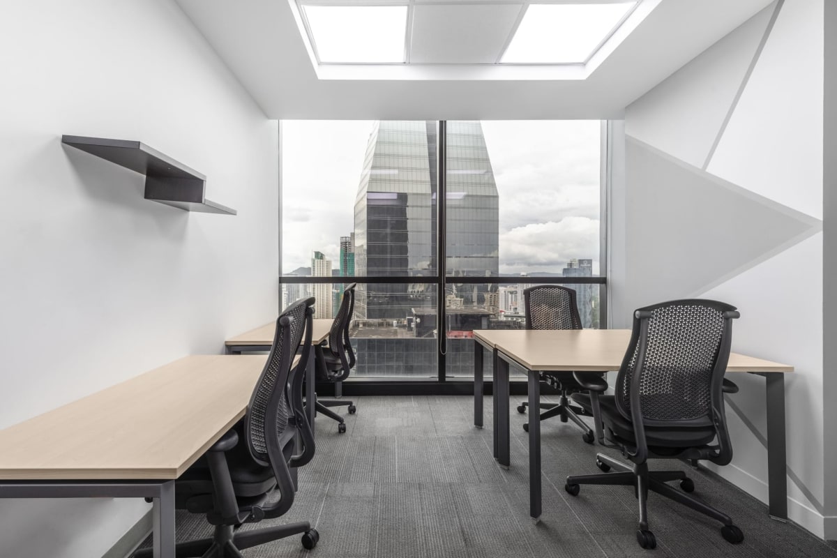 Windowed office with panoramic city views Tower Financial Center Panama