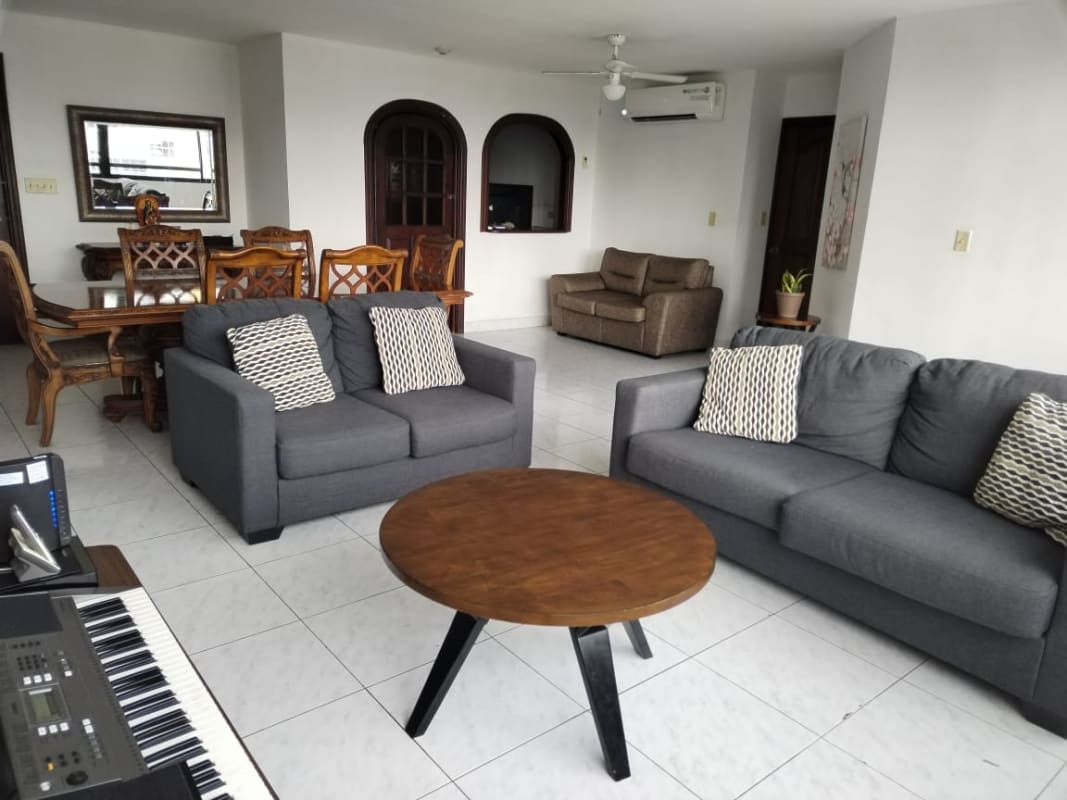 Second bedroom with closet, window city view at PH San Francisco Panama City