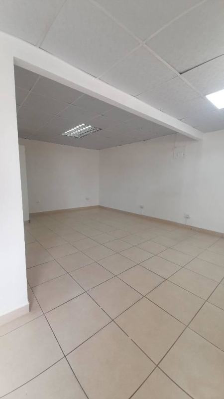 Private bathroom with tiled walls blue and white in commercial office Hato Pintado