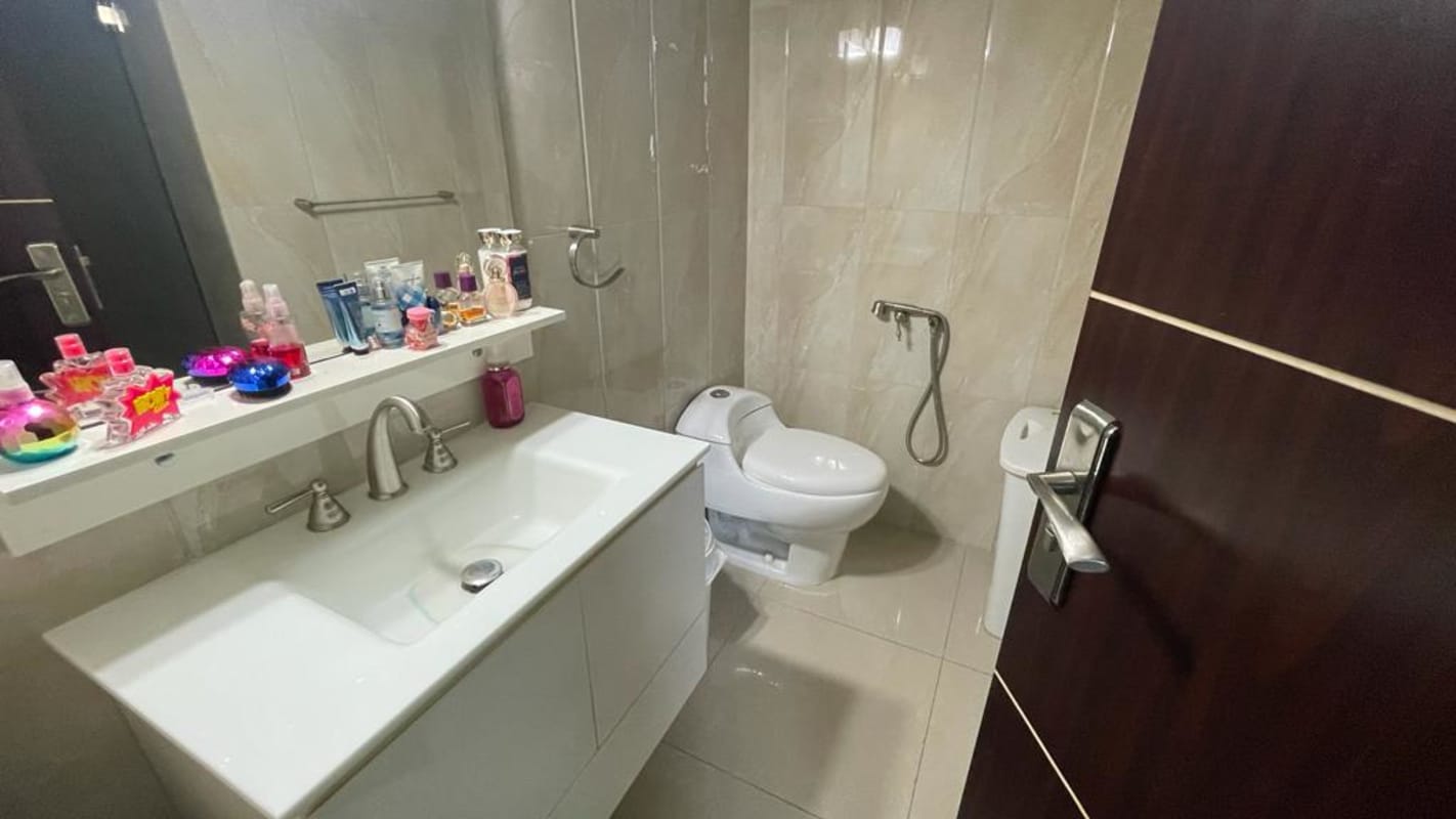 Rooftop infinity pool with skyline view at PH Top Tower in Costa del Este Panama