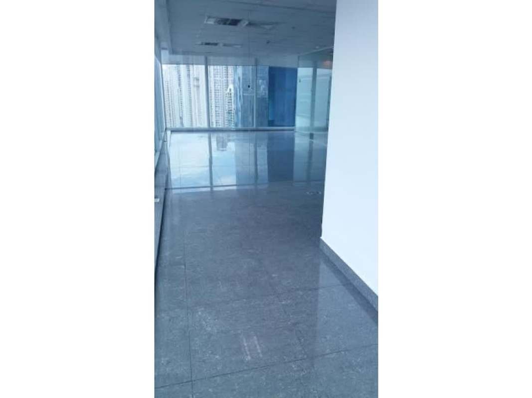 Spacious commercial office with glass walls tile floor in Oceania Business Plaza Panama