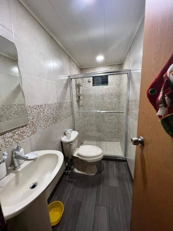 Combined bathroom closet space with shower enclosure house for sale Don Bosco Panama