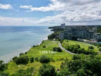 Prime oceanfront property plot outlined in Punta Caelo community ready for beachfront villa build