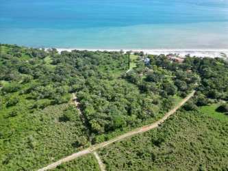 Marked beachfront property lots outlined in blue Haciendas Marinas Panama