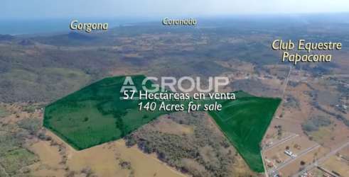 Satellite view of development opportunity near Playa Caracol and Punta Chame with mountain coastal landscape Panama