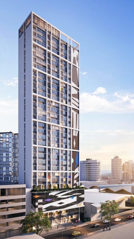 Bright bedroom with panoramic window and skyline view at PH Nostrum Obarrio Panama