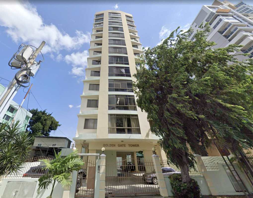 Balcony overlooking Panama City skyline at PH Golden Gate Tower San Francisco
