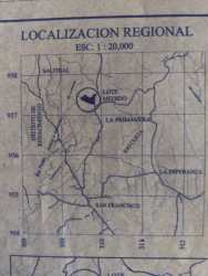 Regional map showing location of Bugaba farmland parcel in Panama Western Highlands