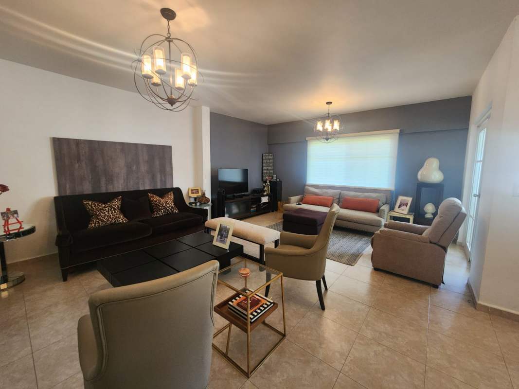 Contemporary kitchen with granite countertops luxury villa Palmeras del Este Panama