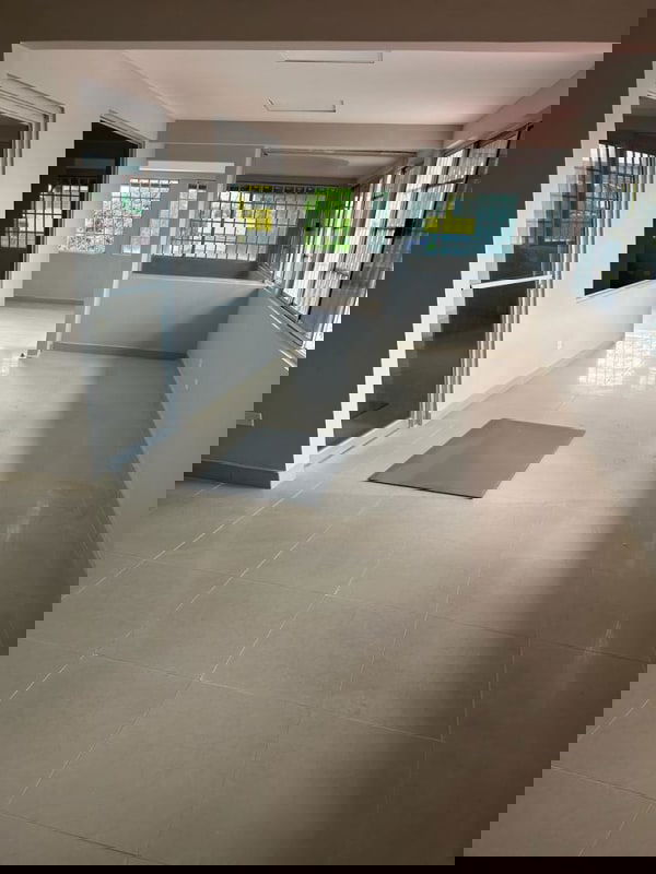 Large open empty commercial office with glass doors and secured windows Perejil Panama