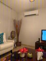 Bright master bedroom with oceanview, AC, built-in furniture, Playa Blanca Panama