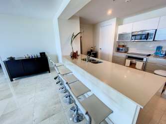 Kitchen with granite countertops, stainless appliances open layout in Casa Bonita Panama