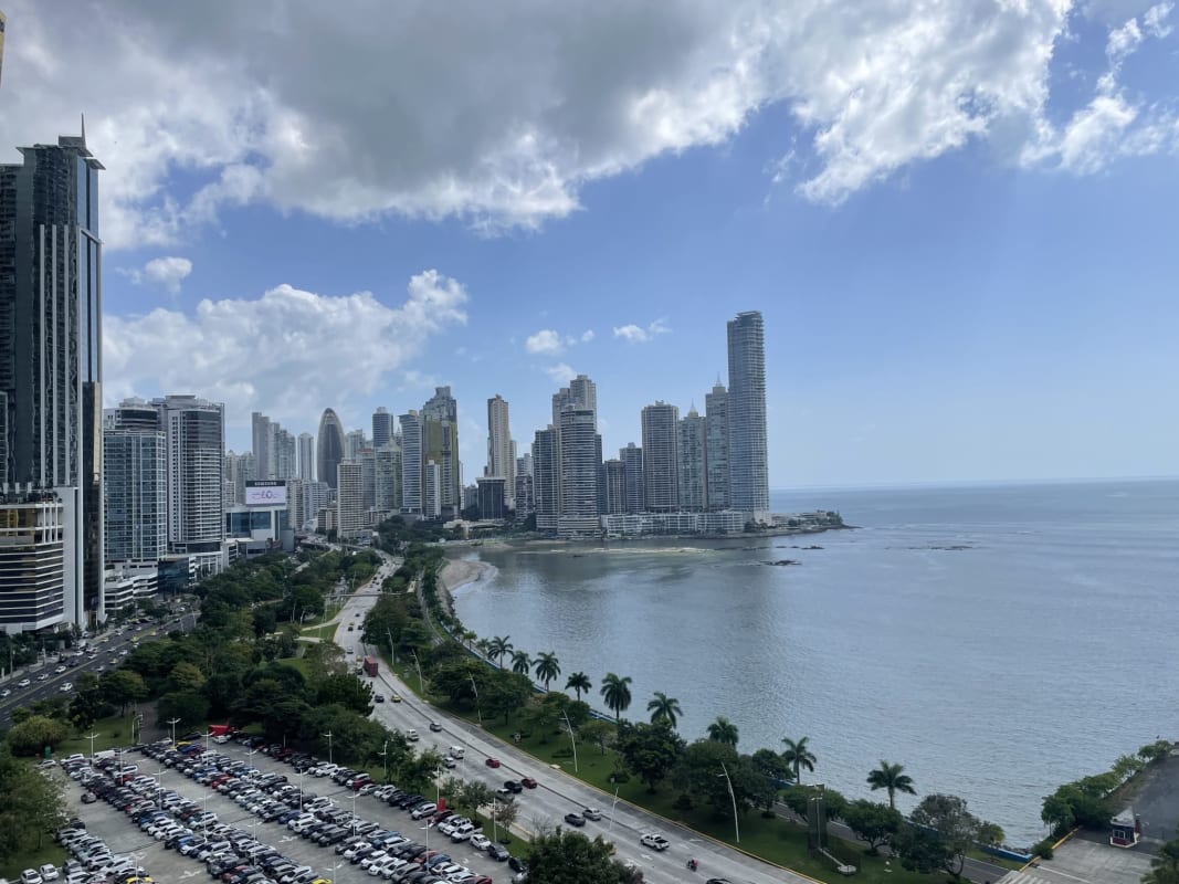 Skyline and coastal panoramic view from PH Miramar apartment in Panama City Panama