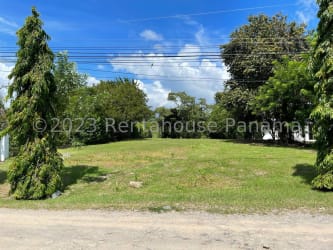 Vacant residential land with mature trees open grassy space in Playa Coronado Panama