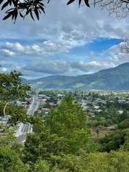 Aerial image of Volcán town, forest and mountain views Tierras Altas Chiriquí