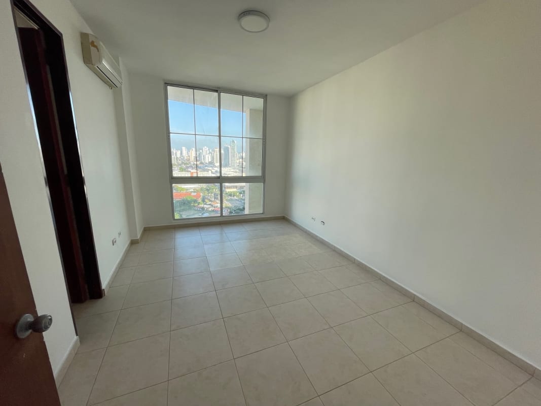 Modern bedroom window split AC beige tiles PH Costa Pacifica Punta Pacifica Panama