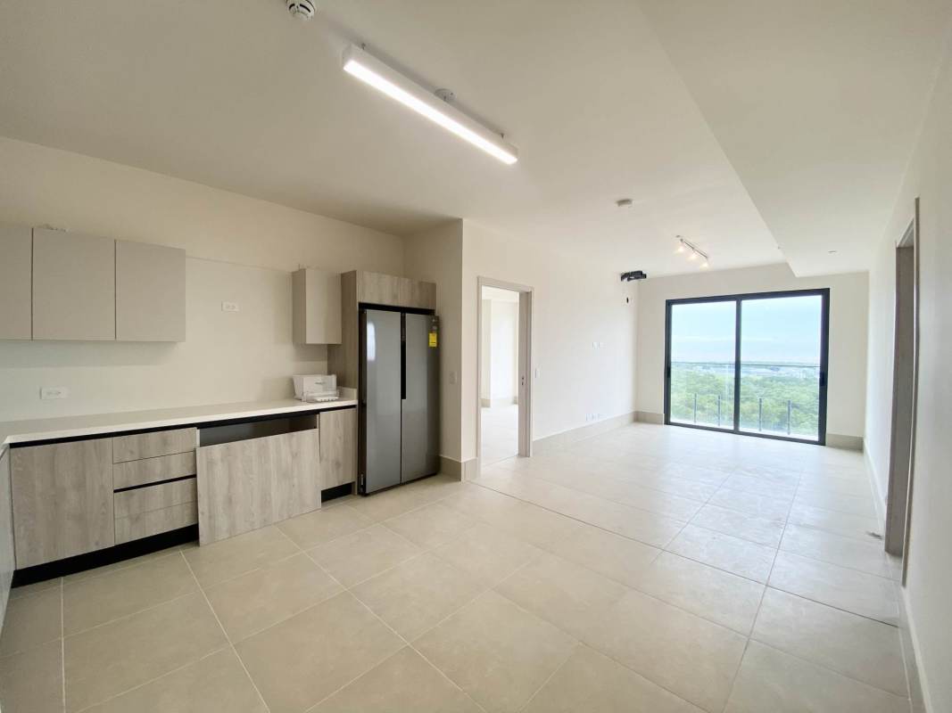 Contemporary bathroom with marble countertop, glass shower at Ocean House Panama
