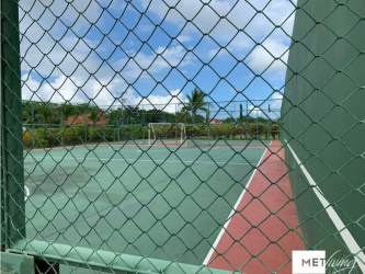 Fenced outdoor sports court with soccer goal at Brisas de Coronado Panama