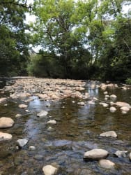 View across rolling hills and forested zones suitable for cattle ranch Panama