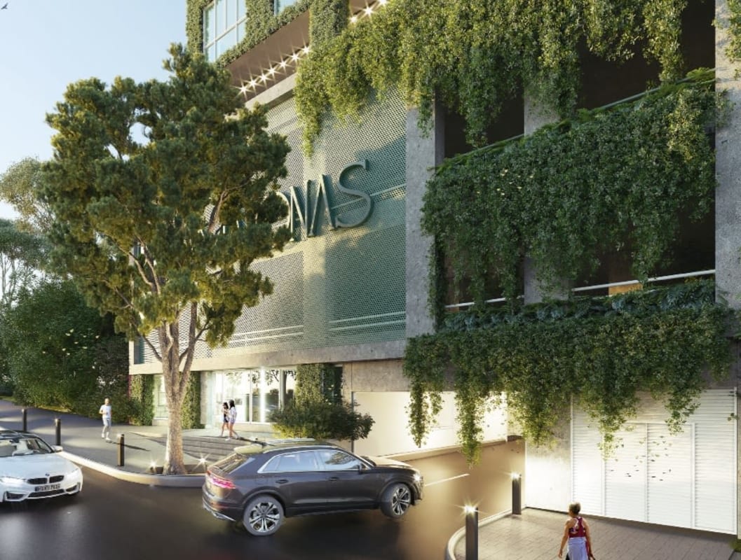 Eco-friendly condominium tower with vertical gardens in Bella Vista Panama